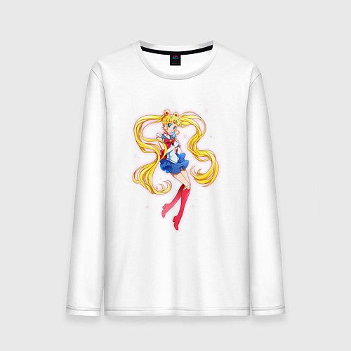 Мужской лонгслив Sailor Moon Kawaii / Белый – фото 1