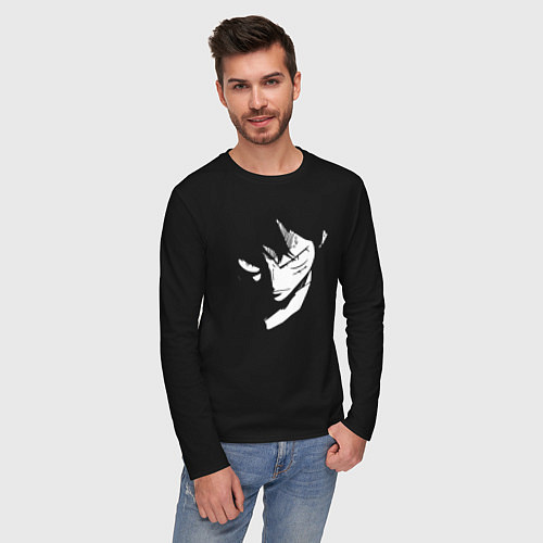 Мужской лонгслив Луффи из аниме One Piece / Черный – фото 3