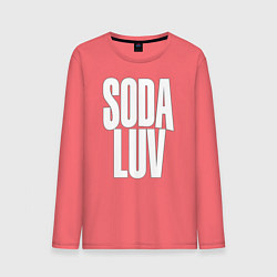 Лонгслив хлопковый мужской Репер - SODA LUV, цвет: коралловый