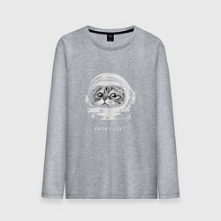 Лонгслив хлопковый мужской Astro-cat, цвет: меланж