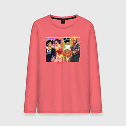 Лонгслив хлопковый мужской Cowboy Bebop, цвет: коралловый