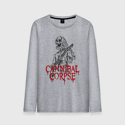Лонгслив хлопковый мужской Cannibal Corpse Труп Каннибала Z, цвет: меланж