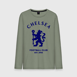 Лонгслив хлопковый мужской Chelsea Est. 1905, цвет: авокадо