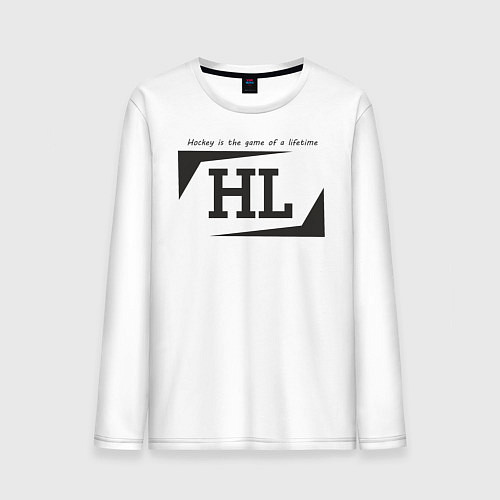 Мужской лонгслив Hockey life HL logo / Белый – фото 1
