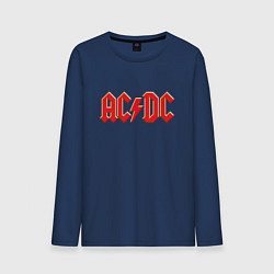 Лонгслив хлопковый мужской ACDC, цвет: тёмно-синий