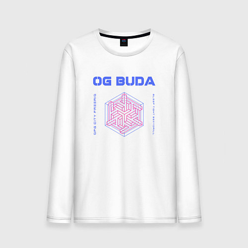Мужской лонгслив OG BUDA ОПГ СИТИ FREERIO SEXY DRILL / Белый – фото 1