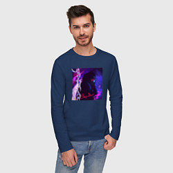 Лонгслив хлопковый мужской OG BUDA SEXY DRILL, цвет: тёмно-синий — фото 2