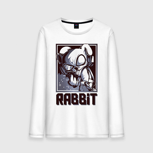 Мужской лонгслив Rabbit / Белый – фото 1