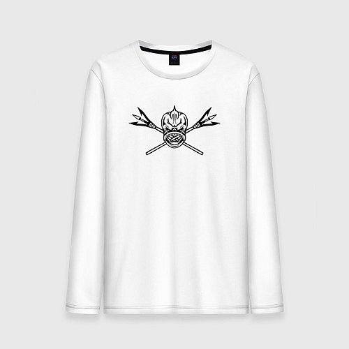 Мужской лонгслив Пиранья / Белый – фото 1