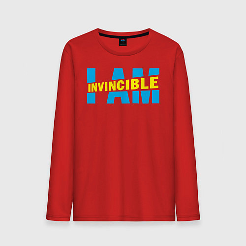 Мужской лонгслив I am Invincible / Красный – фото 1