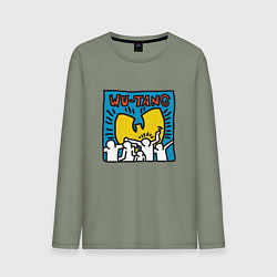 Лонгслив хлопковый мужской Wu-Tang People, цвет: авокадо