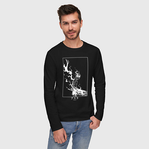 Мужской лонгслив Черный Аста Чёрный клевер / Черный – фото 3