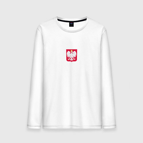 Мужской лонгслив Польша форма домашняя / Белый – фото 1
