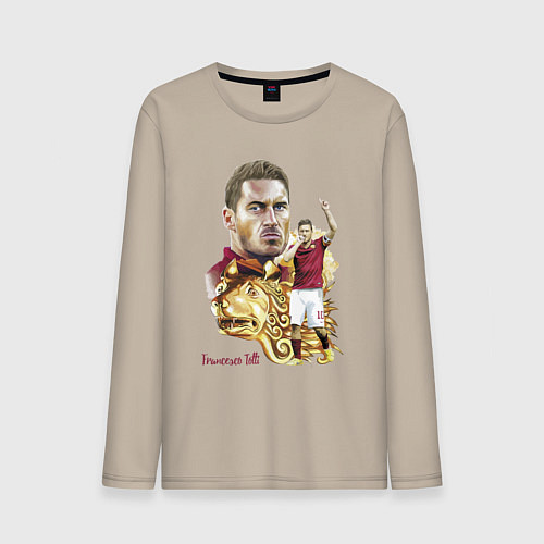 Мужской лонгслив Francesco Totti Roma Italy Captain / Миндальный – фото 1