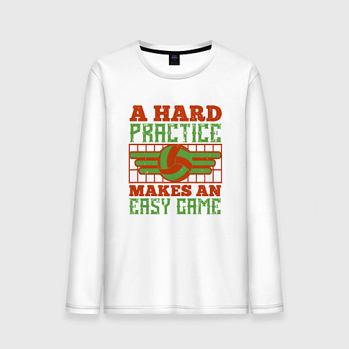 Мужской лонгслив Hard Practice / Белый – фото 1
