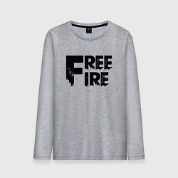 Лонгслив хлопковый мужской Free Fire big logo, цвет: меланж