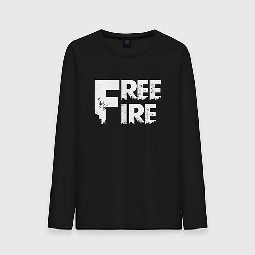 Мужской лонгслив FREEFIRE FF WHITE LOGO Z / Черный – фото 1