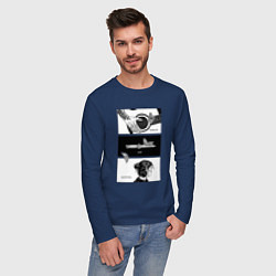 Лонгслив хлопковый мужской Endure and survive, цвет: тёмно-синий — фото 2