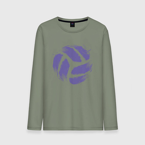Мужской лонгслив Мяч - Волейбол / Авокадо – фото 1
