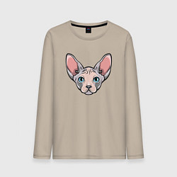 Лонгслив хлопковый мужской Сфинкс, цвет: миндальный