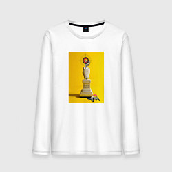 Лонгслив хлопковый мужской Дали Pop art, цвет: белый