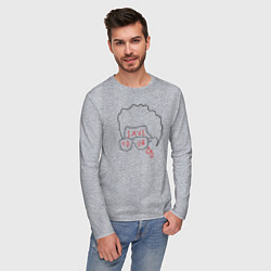 Лонгслив хлопковый мужской Save Your Tears - The Weeknd, цвет: меланж — фото 2