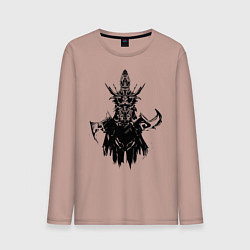 Лонгслив хлопковый мужской Мортред Phantom Assasin DOTA2, цвет: пыльно-розовый
