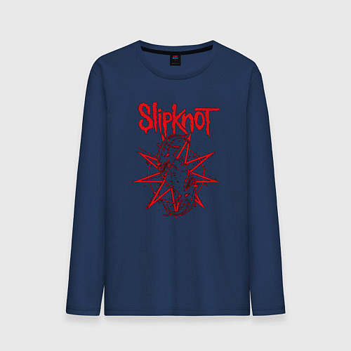 Мужской лонгслив Slipknot Slip Goats Art / Тёмно-синий – фото 1