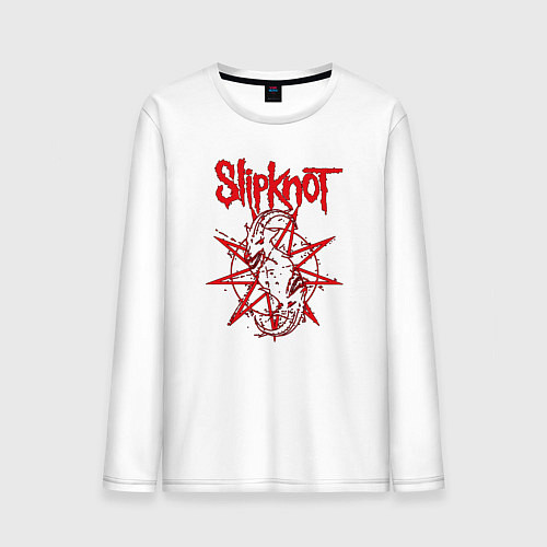 Мужской лонгслив Slipknot Slip Goats Art / Белый – фото 1