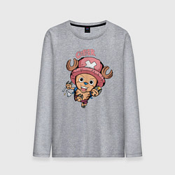 Лонгслив хлопковый мужской Тони Тони Чоппер One Piece, цвет: меланж