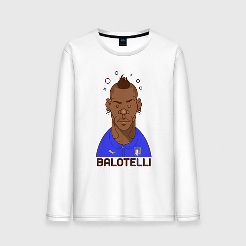 Мужской лонгслив Balotelli / Белый – фото 1