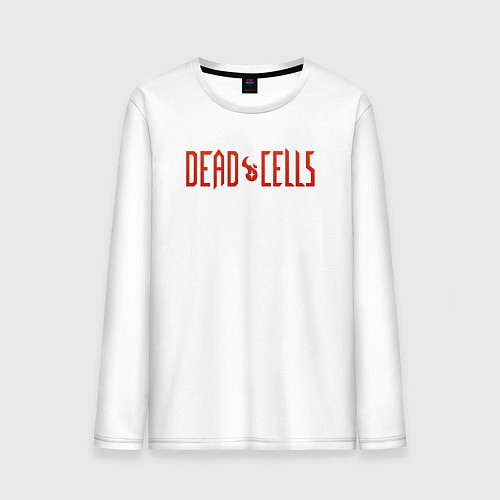 Мужской лонгслив Dead cells logo text / Белый – фото 1