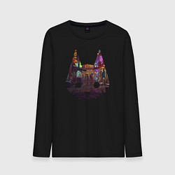 Лонгслив хлопковый мужской Stray: City Cat, цвет: черный