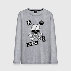 Лонгслив хлопковый мужской Как у КНЯZZя Король и Шут, цвет: меланж