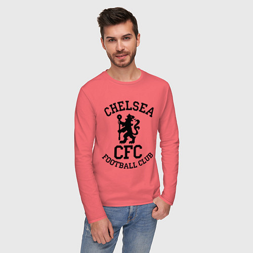 Мужской лонгслив Chelsea CFC / Коралловый – фото 3