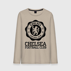 Лонгслив хлопковый мужской Chelsea FC: Emblem, цвет: миндальный