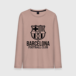 Лонгслив хлопковый мужской Barcelona FC, цвет: пыльно-розовый