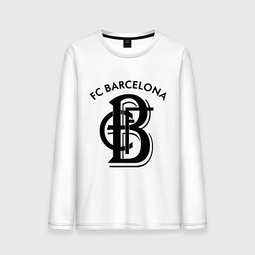 Мужской лонгслив FC Barcelona / Белый – фото 1