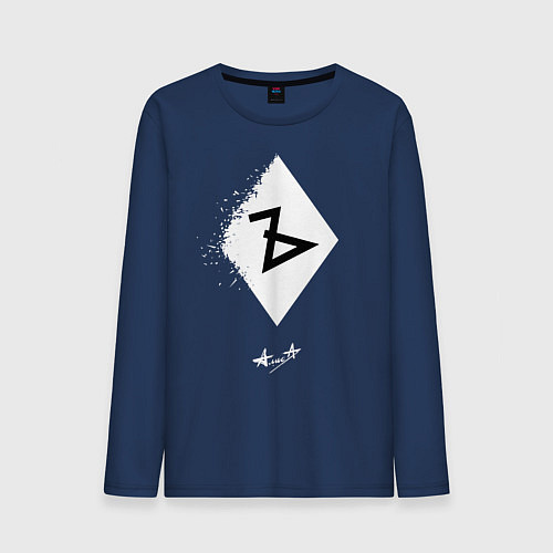 Мужской лонгслив Алиса альбом Ъ / Тёмно-синий – фото 1