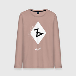 Лонгслив хлопковый мужской Алиса альбом Ъ, цвет: пыльно-розовый