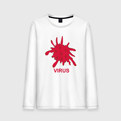 Мужской лонгслив Virus / Белый – фото 1