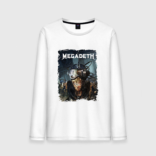 Мужской лонгслив Megadeth Poster Z / Белый – фото 1