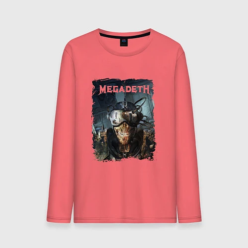 Мужской лонгслив Megadeth Poster Z / Коралловый – фото 1