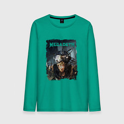 Лонгслив хлопковый мужской Megadeth Poster Z цвета зеленый — фото 1