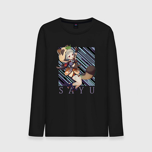Мужской лонгслив Саю Genshin Impact / Черный – фото 1