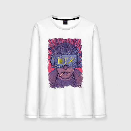 Мужской лонгслив CYBERPUNK 2077 КИБЕРПАНК Z / Белый – фото 1