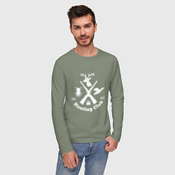 Лонгслив хлопковый мужской Hunting club, цвет: авокадо — фото 2