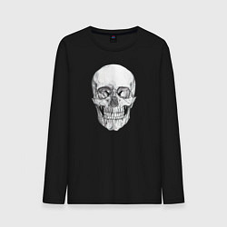 Мужской лонгслив Реалистичный рисунок Черепа