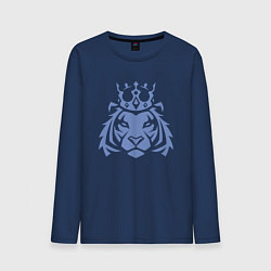Лонгслив хлопковый мужской Царь Тигр, цвет: тёмно-синий