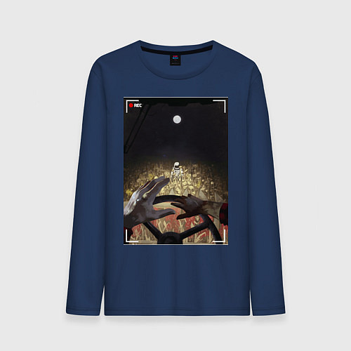 Мужской лонгслив Странная Встреча / Тёмно-синий – фото 1